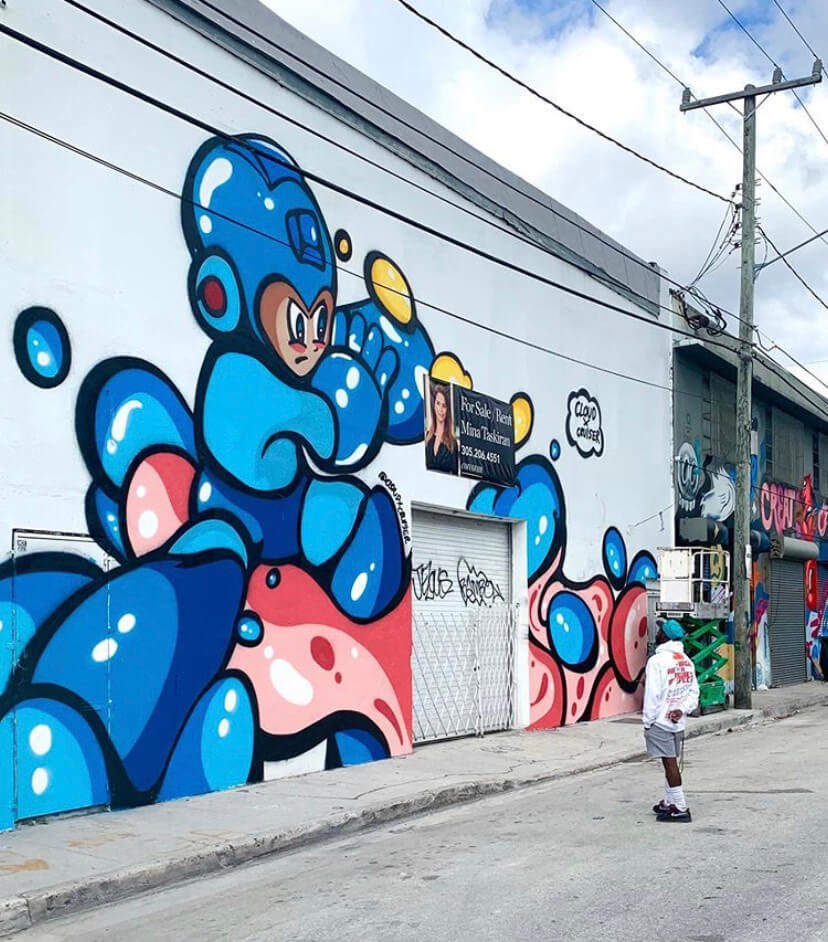 Mural wykonany na ulicach Atlanty przez amerykańskiego artystę Erbriyona Barretta.
